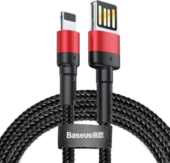 BASEUS Cafule vzdržljiv kabel USB‑Lightning 1 m, 2,4 A (črno‑rdeč)