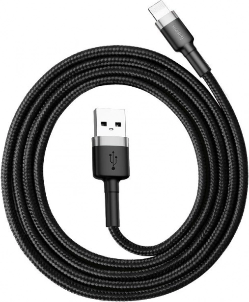Baseus Cafule USB–Lightning kabel 0,5 m 2,4 A (sivo‑črn)