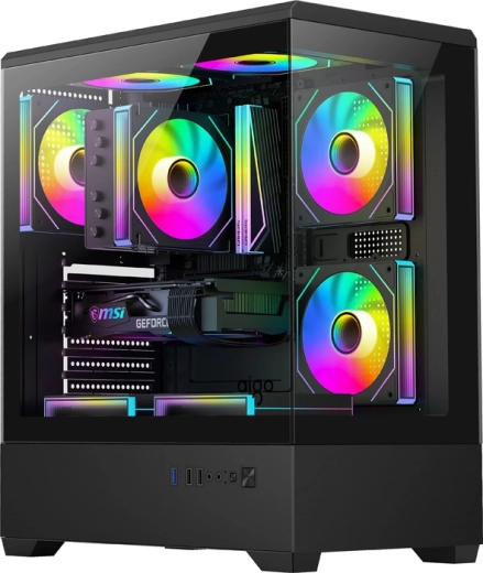 Računalniško ohišje DarkFlash C365 črno s 5 ventilatorji