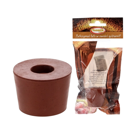 Gumijasti stožčasti zamašek z odprtino za vrelno cevko