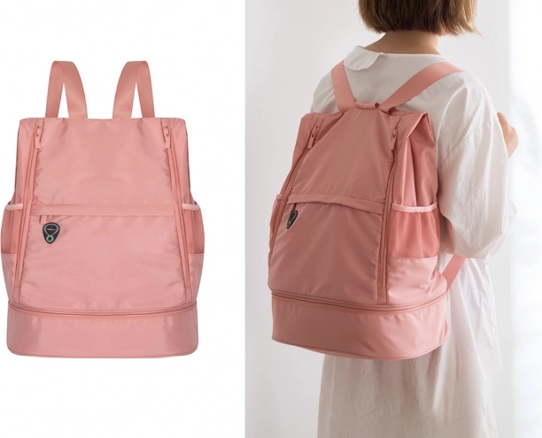 Potovalni nahrbtnik za ročno prtljago – rožnat