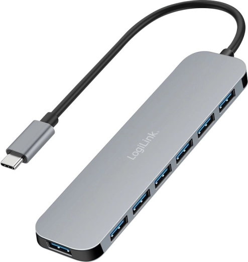 LogiLink 7‑portni USB‑C hub USB 3.2 z USB‑A, 5 Gb/s in napajanjem 20 W