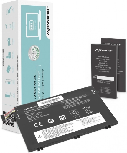 Movano 01AV445 Battery for Lenovo ThinkPad E14, E15, E480, E580 and E590, 4100 mAh