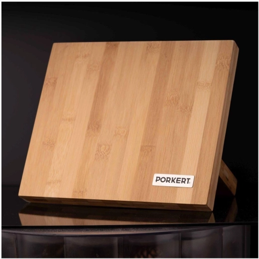 Magnetni bambusov blok za nože 24 × 21 × 12 cm Lumo