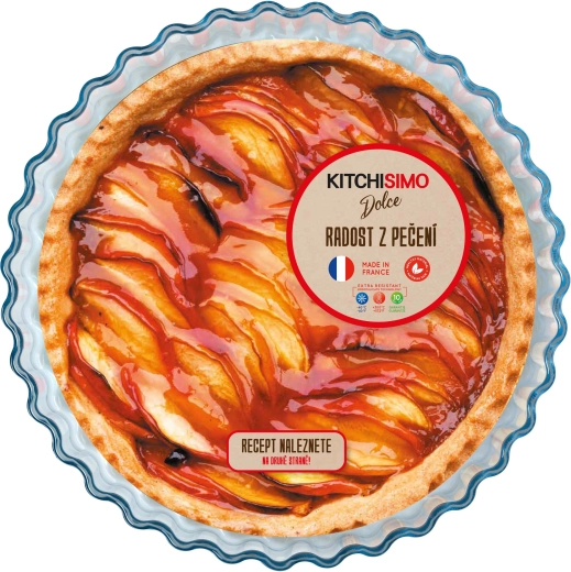 Steklena pekač za pito Kitchisimo Dolce 27 cm iz borosilikatnega stekla