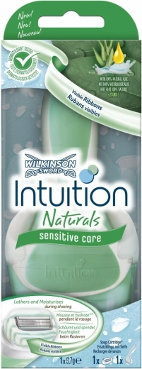 Women's Razor Wilkinson Intuition Naturals Sensitive Care + 1 Cartridge