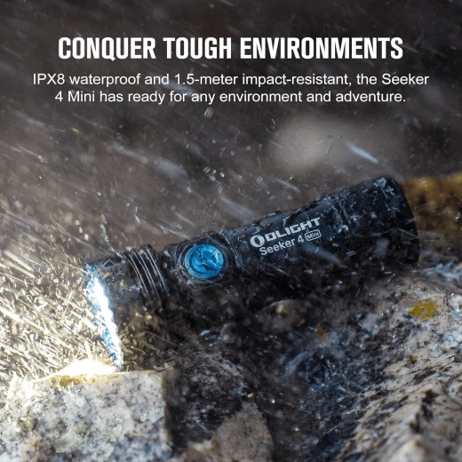 Svetilka Olight Seeker 4 Mini Titanium Limited Edition z UV svetlobo