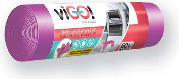 Vreče za odpadke z ročaji 60 l, vonj sivke, 18 kos