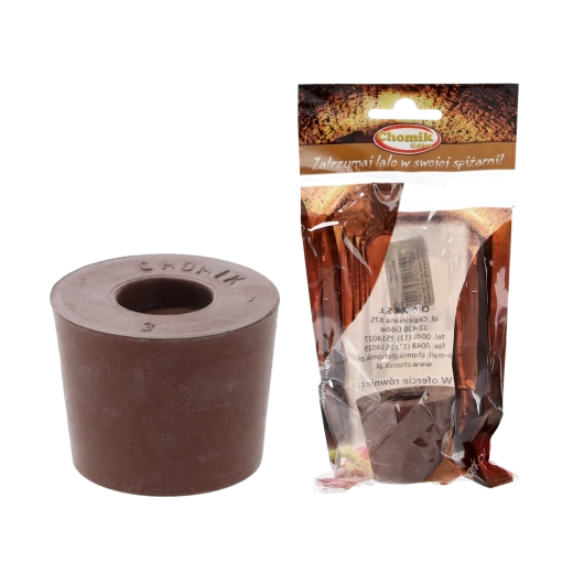 Gumijasti zamašek št. 3 z odprtino za vrelno veho