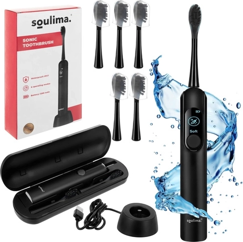Sonicna električna zobna ščetka SOULIMA X800, črna