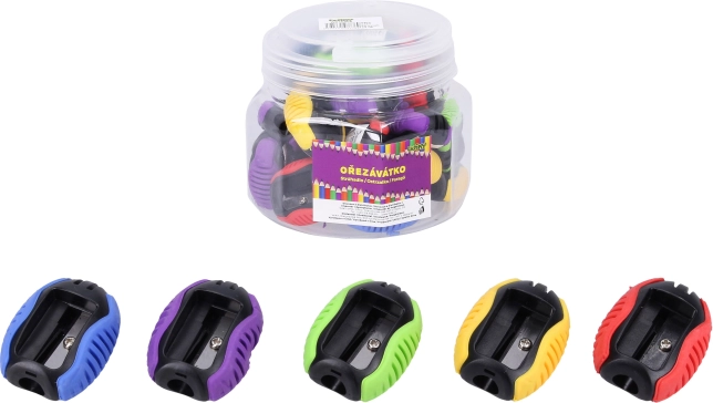 Šilček za svinčnik z eno odprtino 3,3 × 2 × 4 cm, mešanica barv