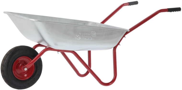 Garden wheelbarrow 120 L, load capacity 100 kg, galvanized tray