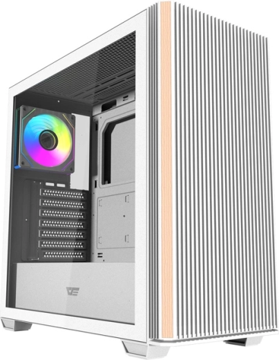Darkflash DS900WS bela računalniška ohišja z kaljenim steklom in 4× ARGB ventilatorji