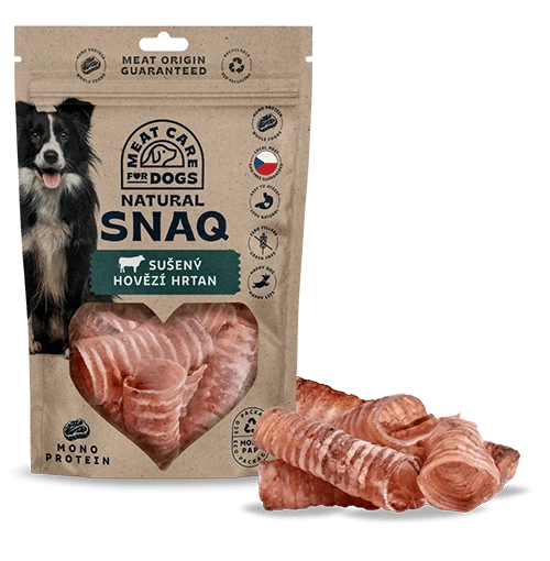 DOG SNAQ dopolnilna hrana za pse – sušen goveji sapnik 100 g