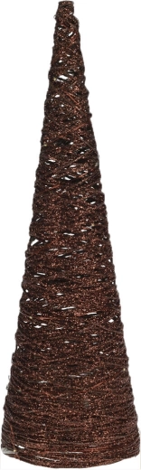 Dekorativna piramida 40 cm z LED osvetlitvijo, kovinska, rjava