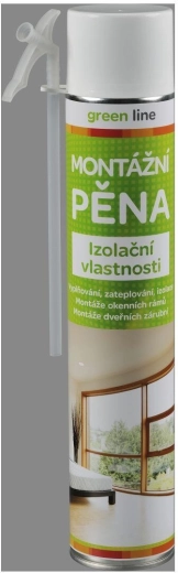 Montažna pena 750 ml s cevko GREEN LINE