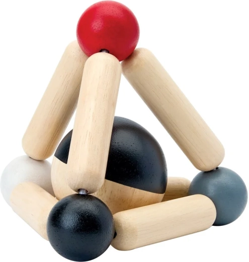 PlanToys kontrastna ropotuljica in grizalo Triangle