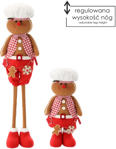 Božična dekoracija medenjakov deček s teleskopskimi nogami