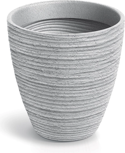 Cvetlični lonec Defora 47 cm betonsko siv z odstranljivo vložko