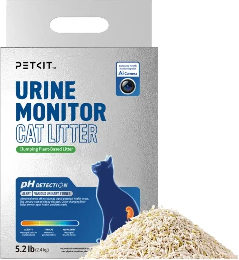 Petkit urine monitor – rastlinski sprijemajoči se mačji posip z indikacijo pH – 1 kos