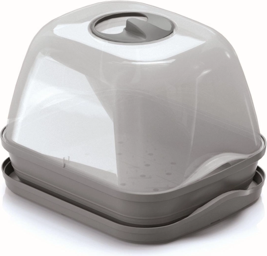 Setvenik s pokrovom 25,7 × 19,6 × 18,5 cm, siv