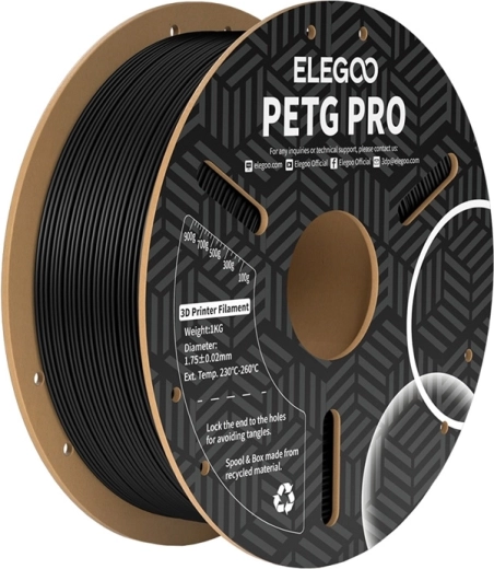 Črni filament ELEGOO PETG Pro 1,75 mm, 1 kg
