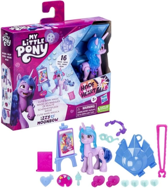 My Little Pony čarobni Cutie Mark – komplet s ključkom in 8 cm pozirajočim ponijem