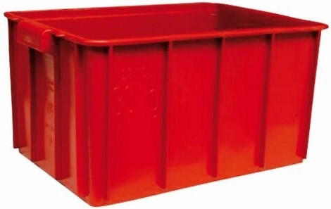 Zaboj za meso 60 × 40 × 30 cm, plastika HDPE, polne stene, nosilnost 30 kg