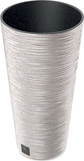 Cvetlični lonec Furu Slim Eco Wood z vložkom 25 cm – bel