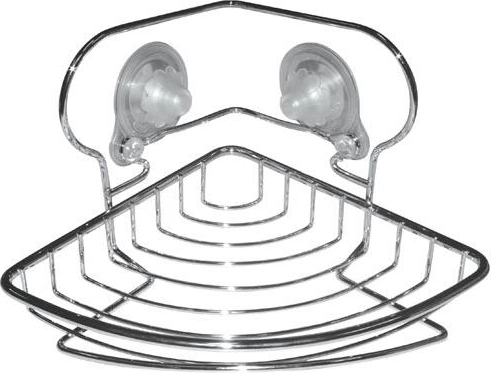 Kotna kopalniška polica 20 × 20 × 3,5 cm, krom