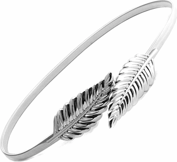 Bq53h ženski pas 68–100 cm srebrn