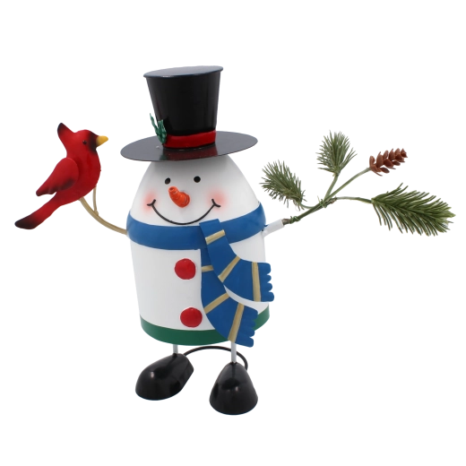 Kovinski božični snežak 14 × 12 × 20 cm