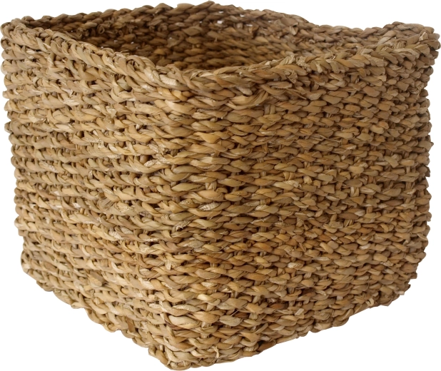 Kvadratna visoka košara iz morske trave 18 × 18 × 14 cm