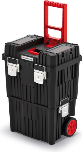 Modularni kovček za orodje Heavy 71 l s kolesi in zložljivim ročajem