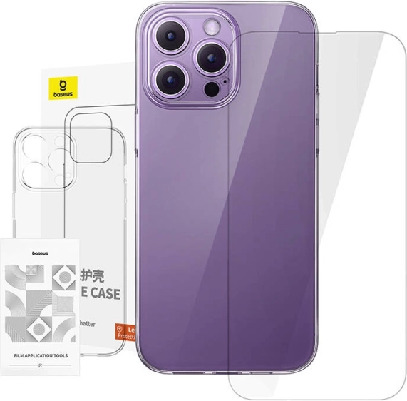 Prozoren ovitek in kaljeno steklo za iPhone 14 Pro Max