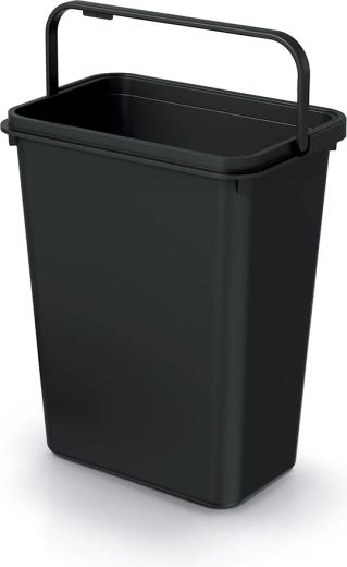 Koš za odpadke Systema Basic 10 l iz reciklirane plastike, črn