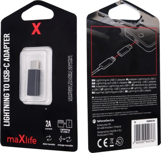 Maxlife adapter Lightning na USB‑C