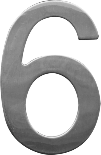 Hišna številka 6 STAR, 75 mm, nerjaveče jeklo