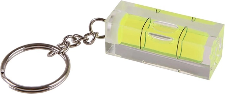 Keychain with Pocket Spirit Level