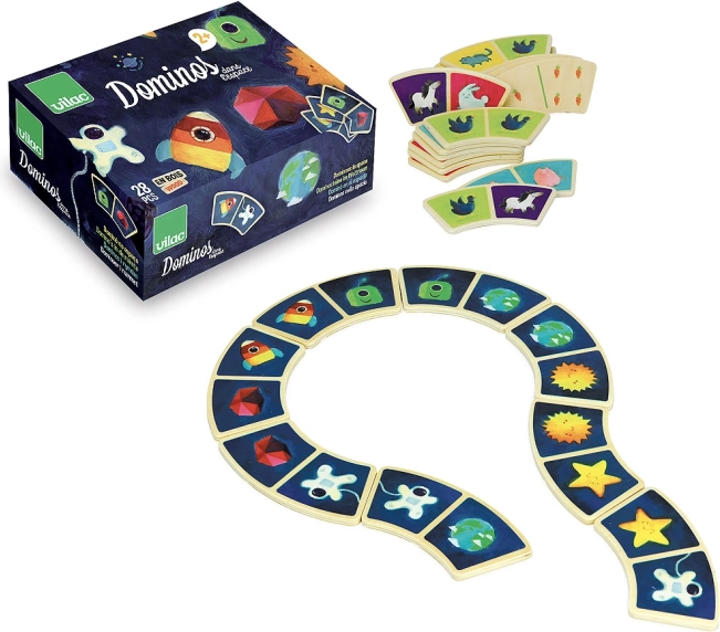 Vesoljsko domino za otroke