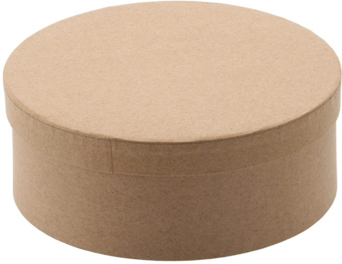 Round gift box, brown, 15 × 8 cm