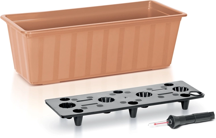 Samonamazalni balkonski korito 60 cm terakota BALCONY CAN