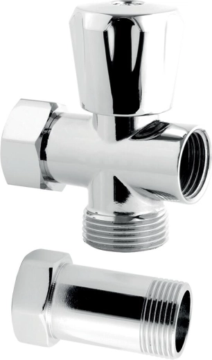 Ventil za pralni stroj z vmesnim kosom 3/4 x 3/4 x 3/4