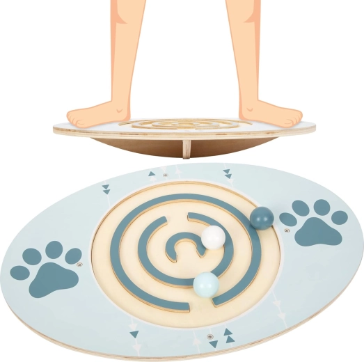 Lesena ravnotežna deska s kroglicami Small Foot