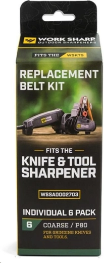 Work Sharp nadomestni brusni trakovi P80 – grobi, set 6 kosov