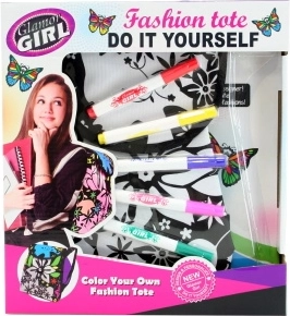 Barvna nahrbtna vreča za otroke z flomastri za tekstil