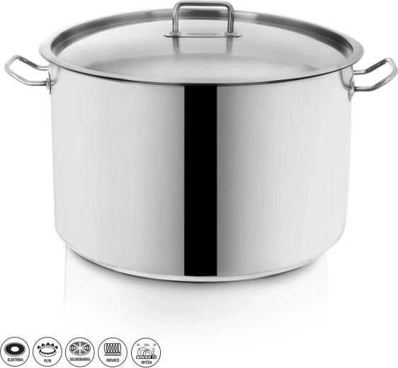 Nerjaveči lonec Stock s pokrovko 30 l