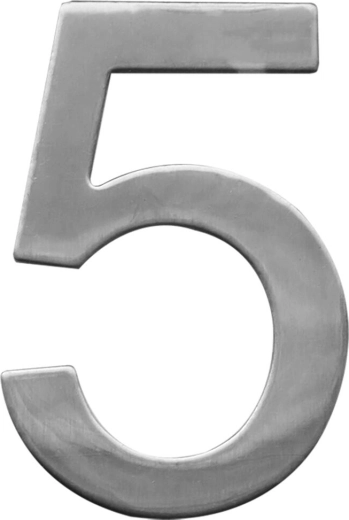 Hišna številka 5 STAR nerjaveče jeklo 75 mm