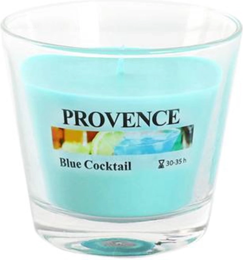 Dišeča sveča v kozarcu Provence Blue Cocktail 35 ur