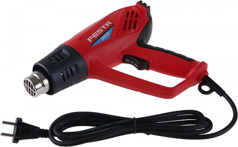 Vročezračna pištola 2000 W z uravnavanjem temperature in kompletom nastavkov FESTA